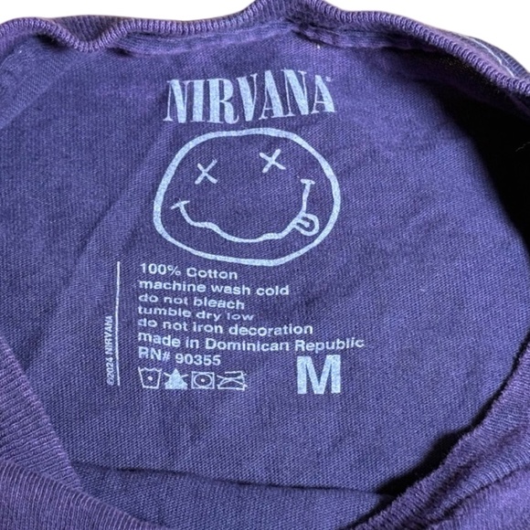 2 Nirvana In Utero T-Shirts, Live Concert '93, Purple & Pink, Unisex, Cotton, M - Picture 6 of 6